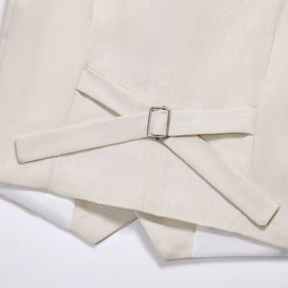 Mi Bo Tong Boys Linen Suit Wedding 2 PC Kids Linen Suit Summer Boys Formal Tuxedos Ring Bearer Outfit