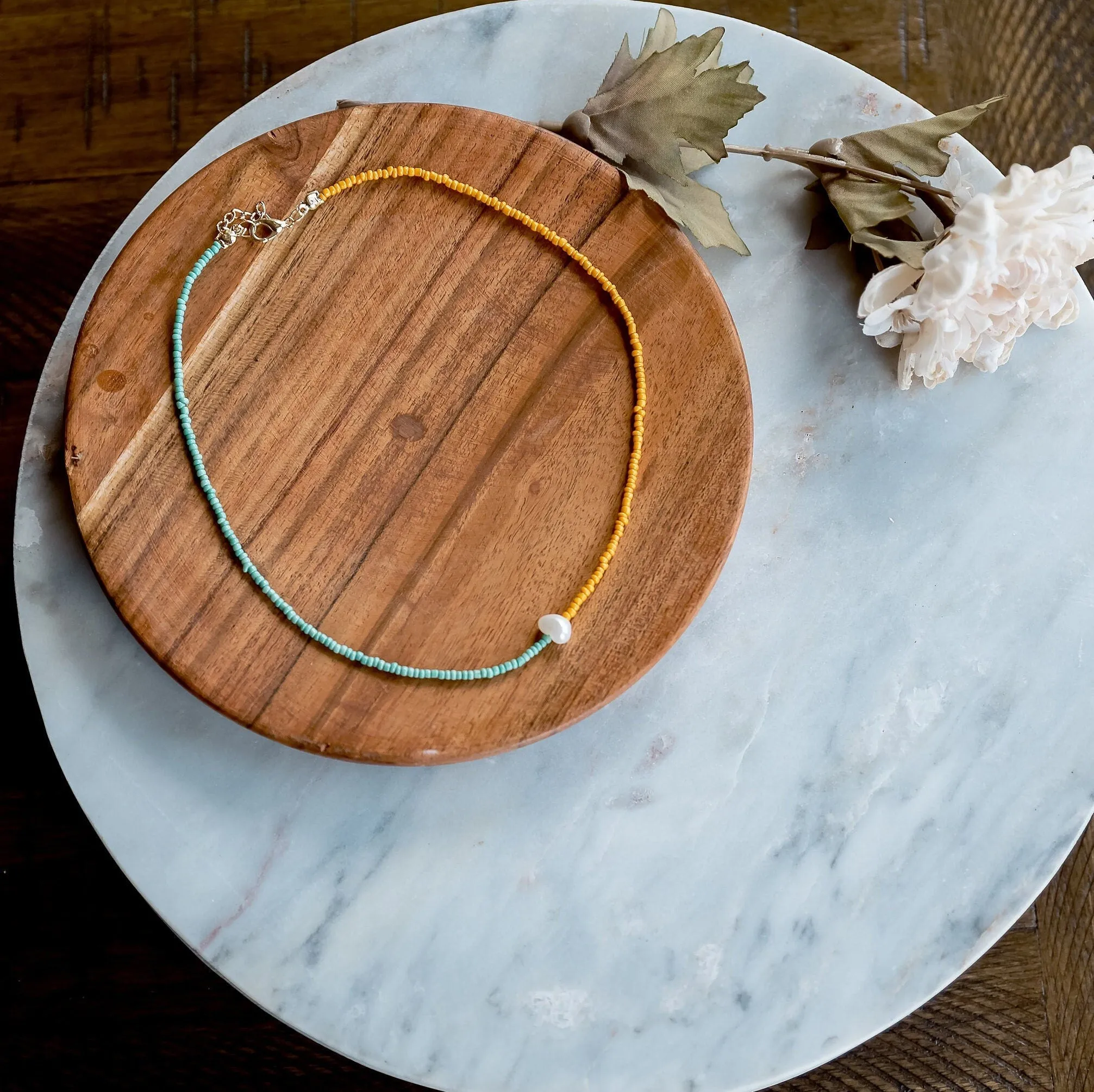 Minimal Beaded Necklace
