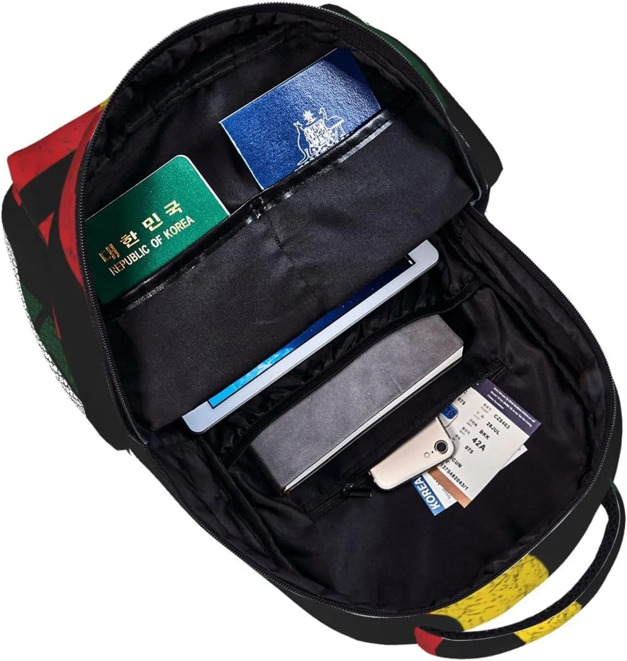 One Loves Jamaican Rasta Reggae Backpack Double Shoulder Bag 15 Inch Laptop Bagpack for Hiking Work Camping Travel