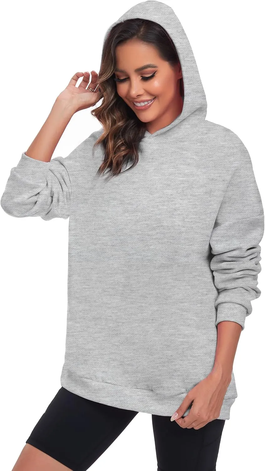 Oversize Hoodies for Women Fleece Crewneck Sweatshirt Casual Long Sleeve Loose Pullover Tops