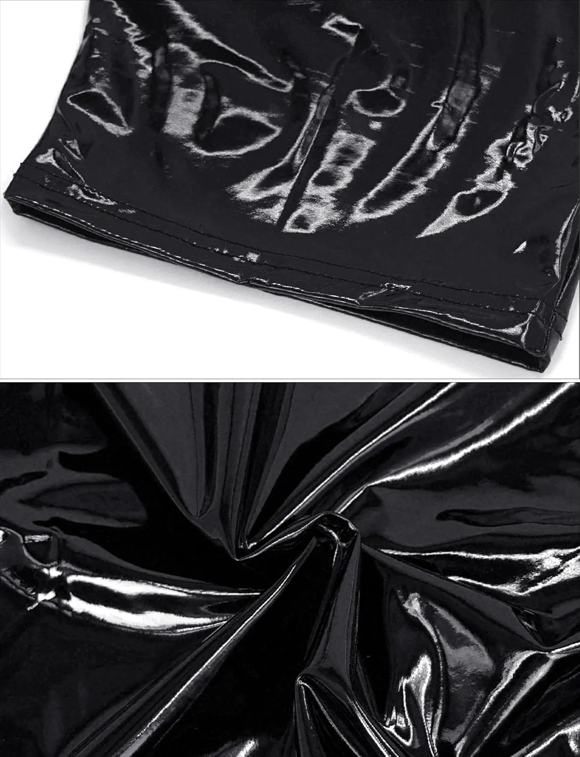 Panegy Men's Tight Faux Leather Shorts Boxer Briefs Cheecky Underwear Bikini Panties