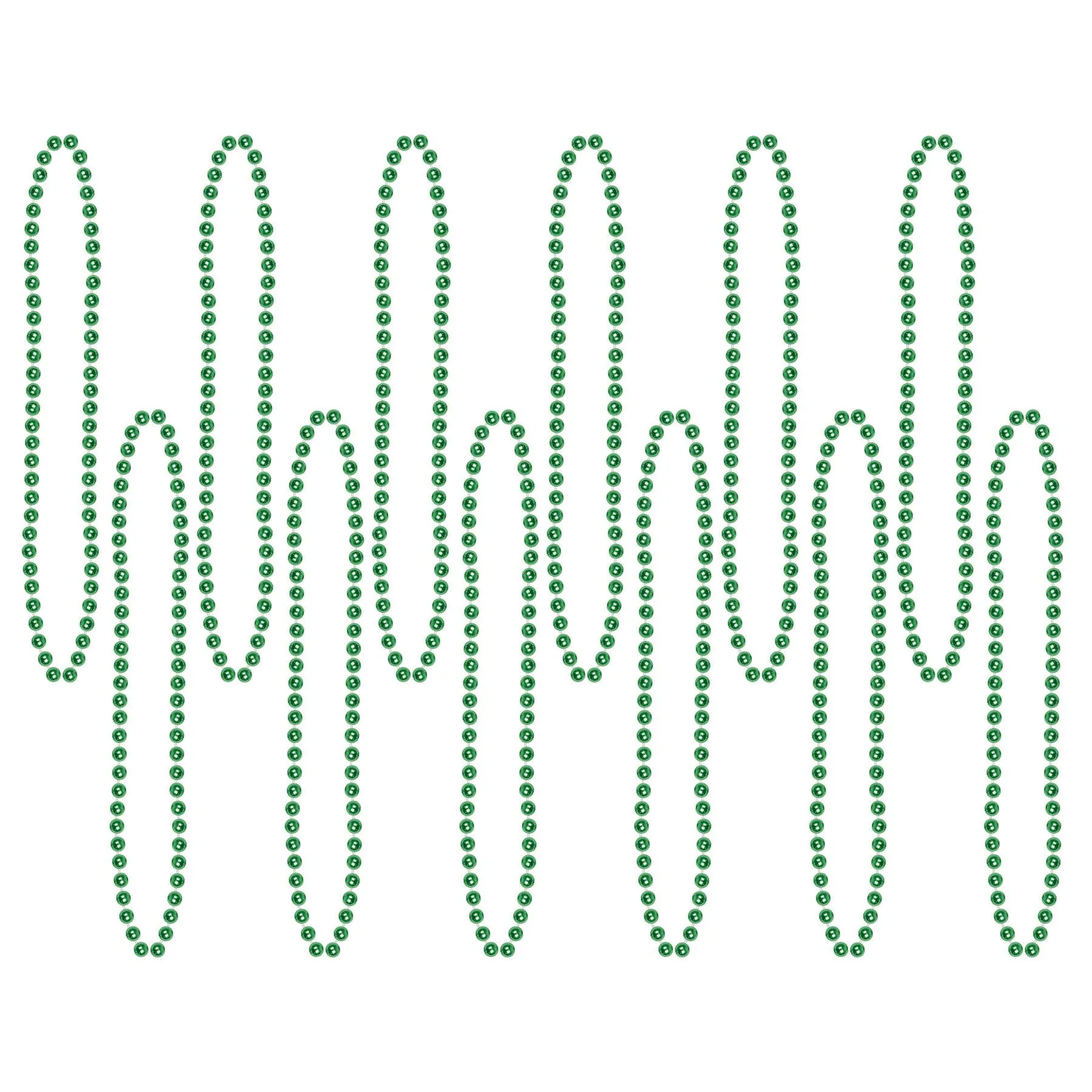 Party Bead Necklaces - Small Round - green