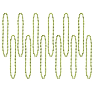 Party Bead Necklaces - Small Round - Light green