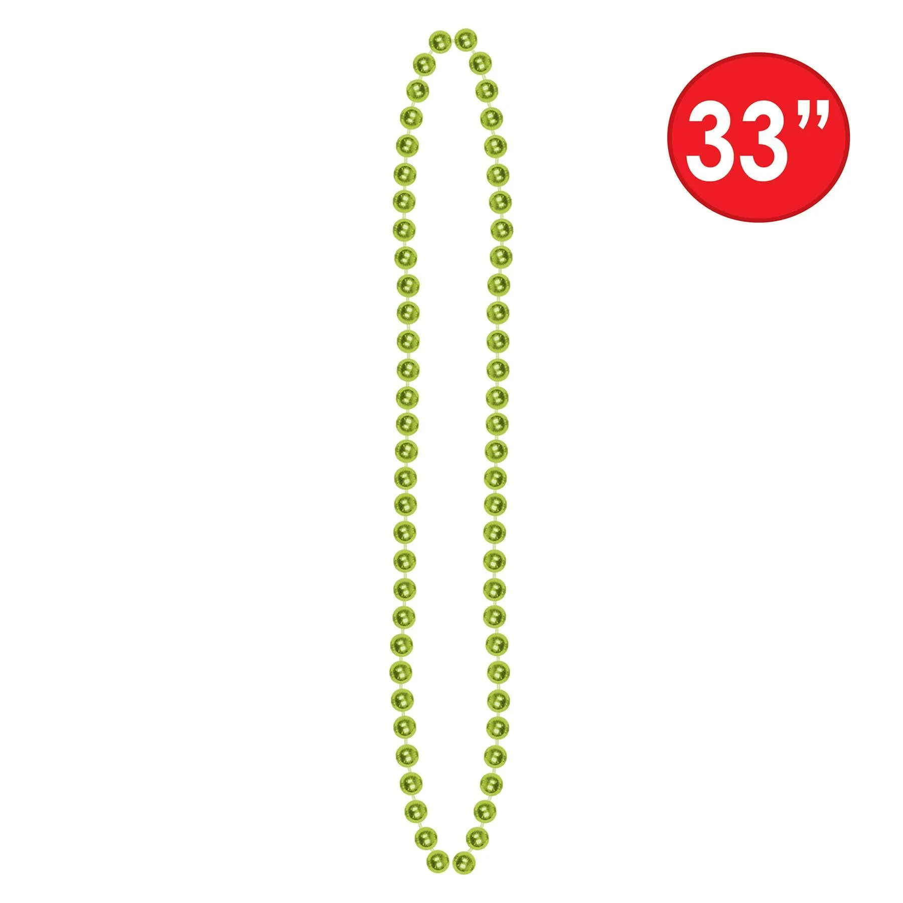 Party Bead Necklaces - Small Round - Light green