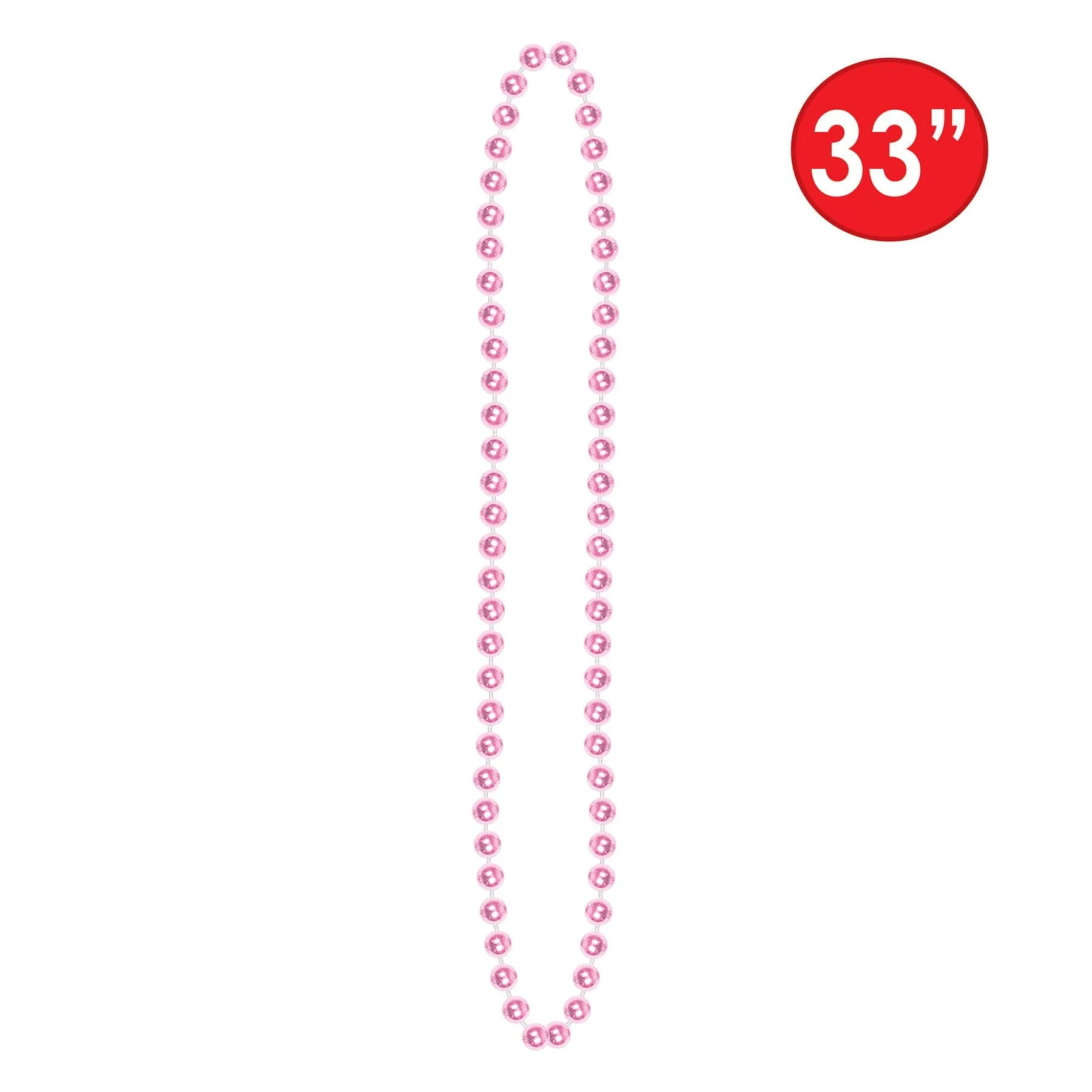 Party Bead Necklaces - Small Round - pink