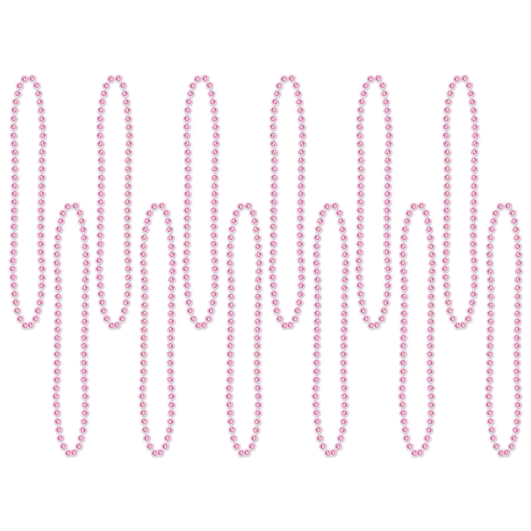Party Bead Necklaces - Small Round - pink