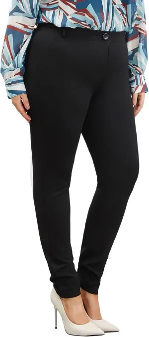 Plus Size Women's Skinny-Leg Dress Pants - High Waisted Slacks for Business Casual,Work Clothes for Office