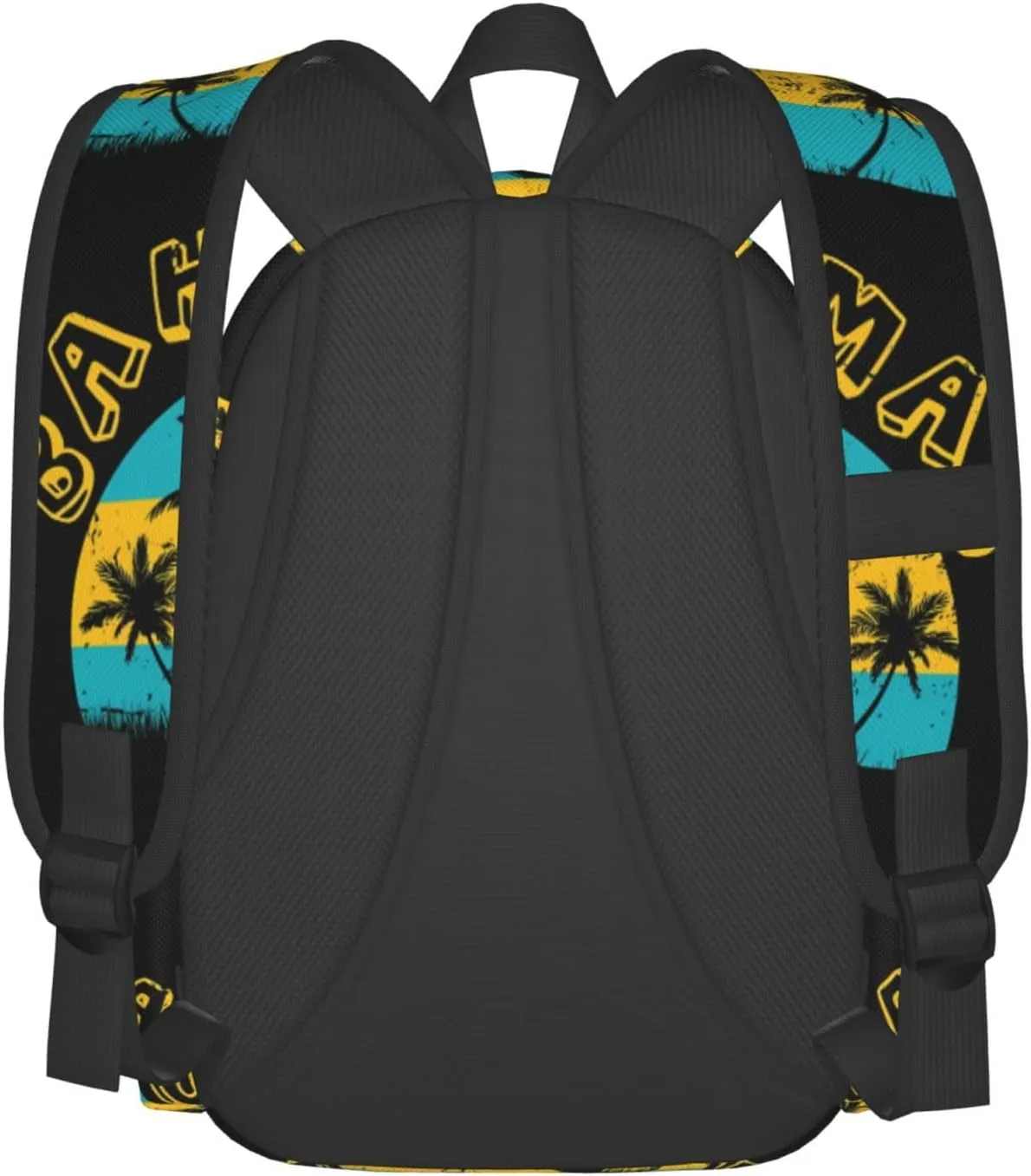 Proud Bahamas Bahamians Flag Laptop Commuter Backpack Shoulder Bag Casual Back Pack Daypack Bags With Side Pockets For Work Travel Daily Use