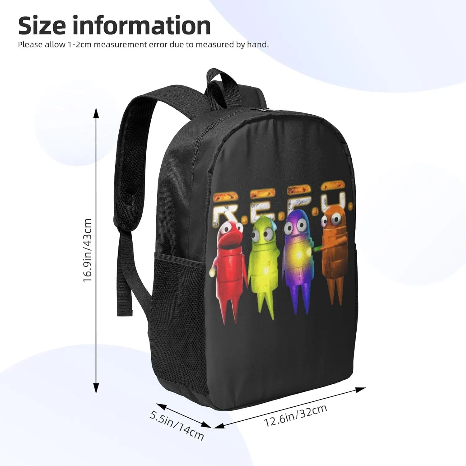 Repo Robot Game Backpack Lightweight Large Capacity Laptop Backpack Travel Backpacks For Unisex 17in