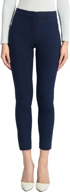 SANDY & SID Cropped Pants for Women Petite Small Size Mid Waist Slim Fit Work Pants Stretch Trousers Slack Casual Office Wear