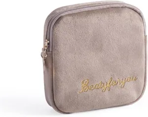 Sanitary Towel Storage Pouch Zipper Compact Diaper Pouch Outdoor Napkin Bag Little Wallet Diaper Bag for Women Girls Travel Card Holder Khaki
