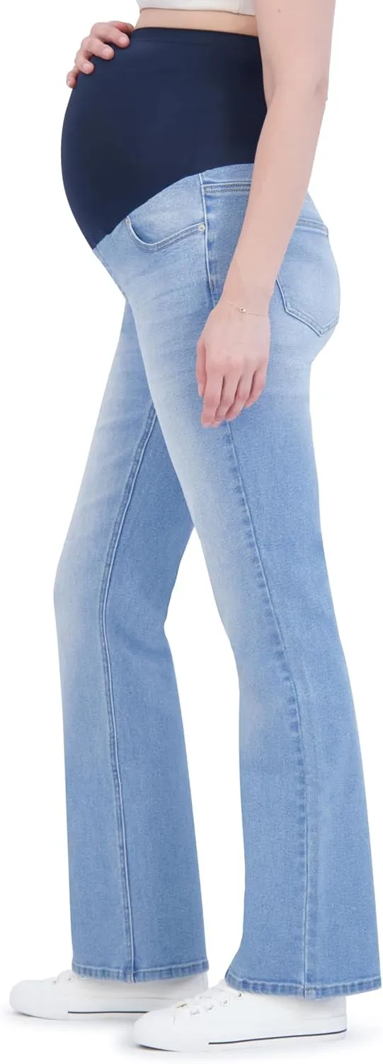 Savi Parker Women's Maternity Bootcut Jeans with Pockets  Pregnancy Must Haves Maternity Jeans Over The Belly - 32.5" Inseam