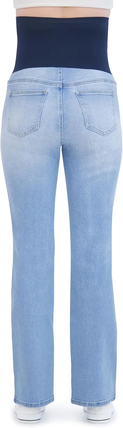 Savi Parker Women's Maternity Bootcut Jeans with Pockets  Pregnancy Must Haves Maternity Jeans Over The Belly - 32.5" Inseam