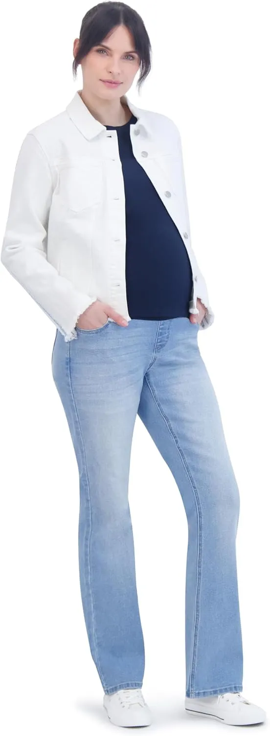 Savi Parker Women's Maternity Bootcut Jeans with Pockets  Pregnancy Must Haves Maternity Jeans Over The Belly - 32.5" Inseam