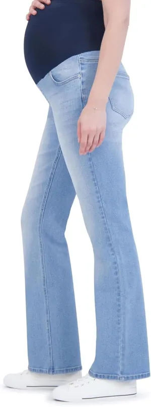 Savi Parker Women's Maternity Bootcut Jeans with Pockets  Pregnancy Must Haves Maternity Jeans Over The Belly - 32.5" Inseam