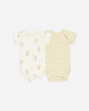 Short Sleeve Bodysuit, 2 Pack