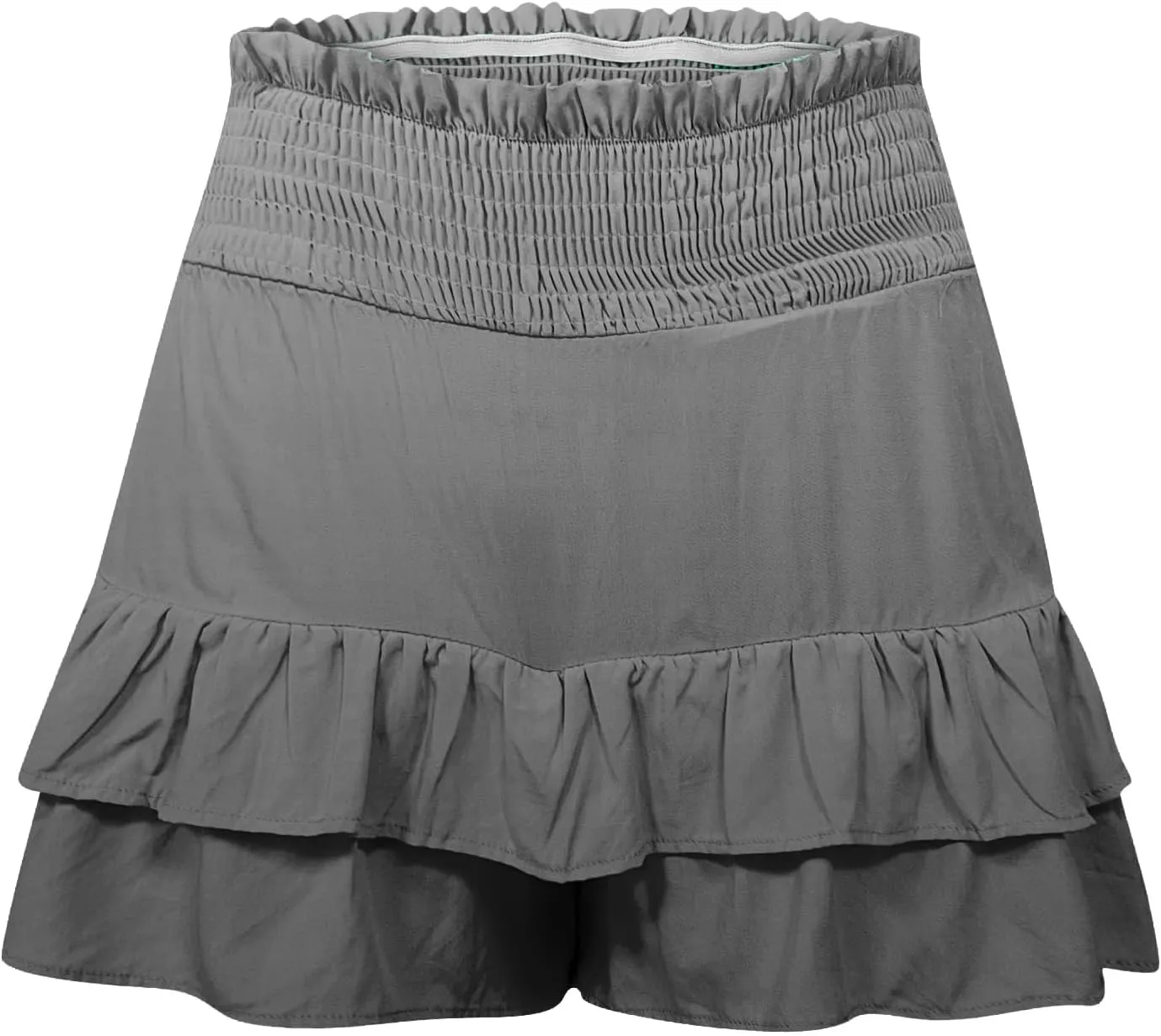 Shorts for Women Trendy Summer High Waisted Ruffle Tiered Skirt Skorts Dressy Casual Cute Flowy Beach Vacation Shorts