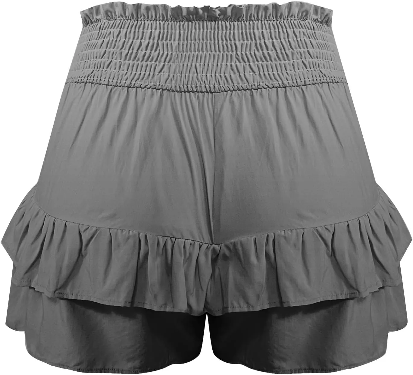 Shorts for Women Trendy Summer High Waisted Ruffle Tiered Skirt Skorts Dressy Casual Cute Flowy Beach Vacation Shorts