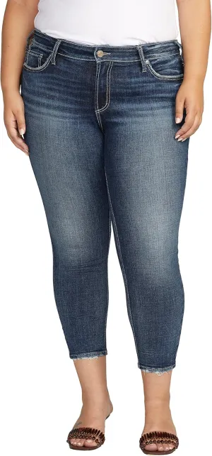 Silver Jeans Co. Women's Plus Size Suki Mid Rise Curvy Fit Skinny Jeans