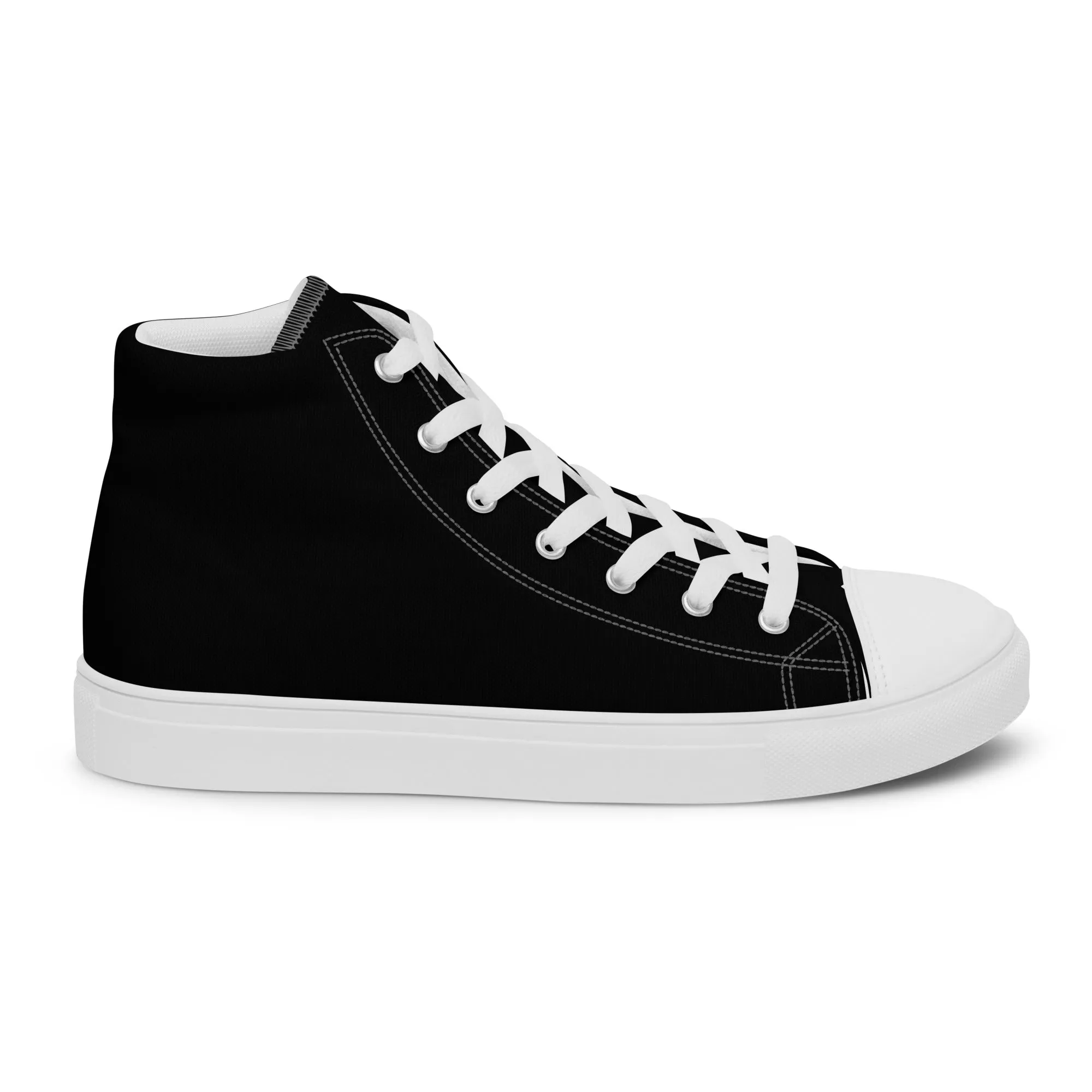 Snooty Fox Art Women’s High Top Canvas Shoes - Snooty Fox Logo Black