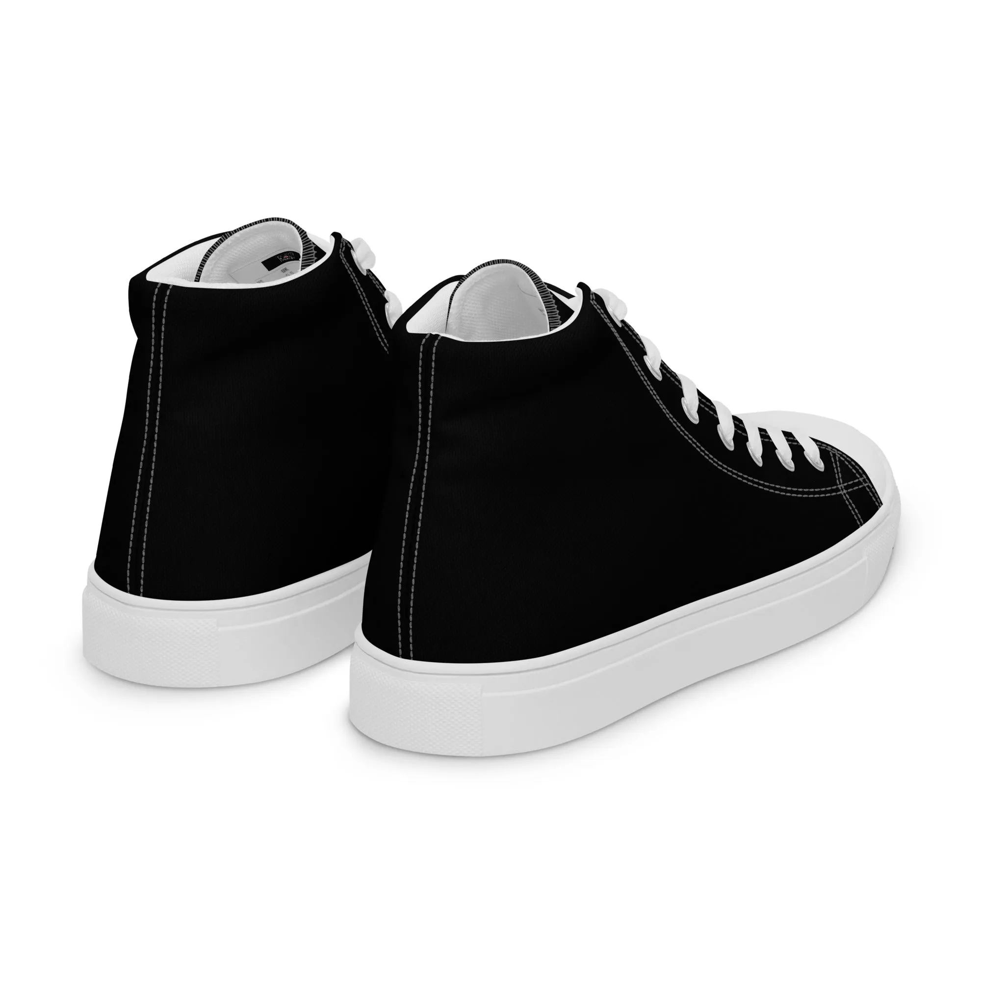 Snooty Fox Art Women’s High Top Canvas Shoes - Snooty Fox Logo Black