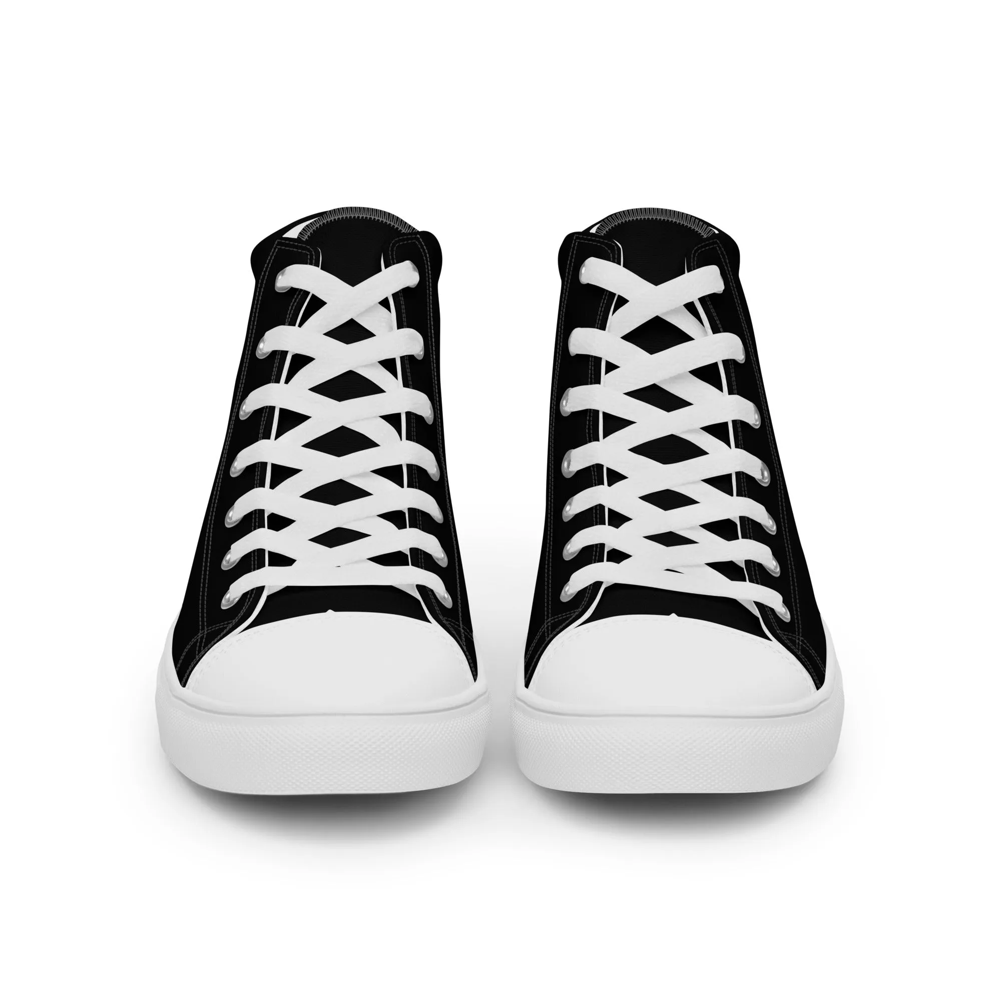 Snooty Fox Art Women’s High Top Canvas Shoes - Snooty Fox Logo Black