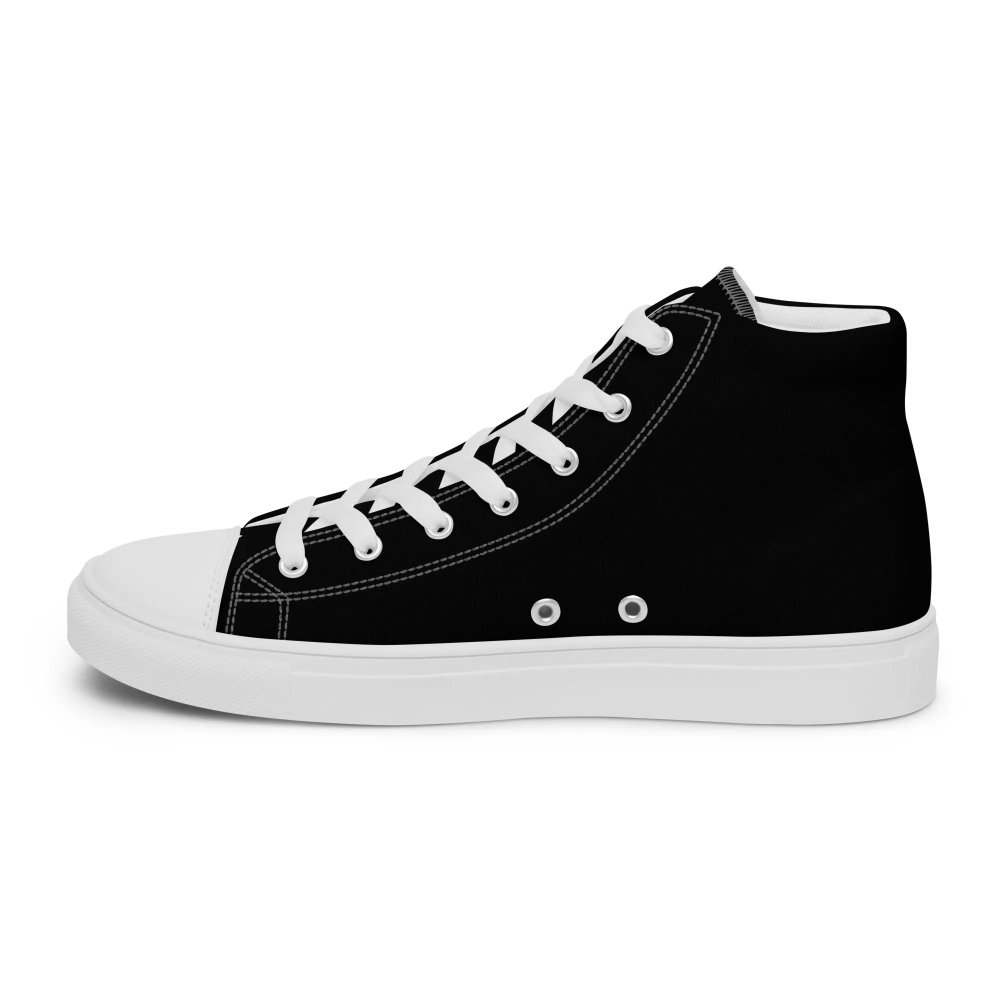 Snooty Fox Art Women’s High Top Canvas Shoes - Snooty Fox Logo Black