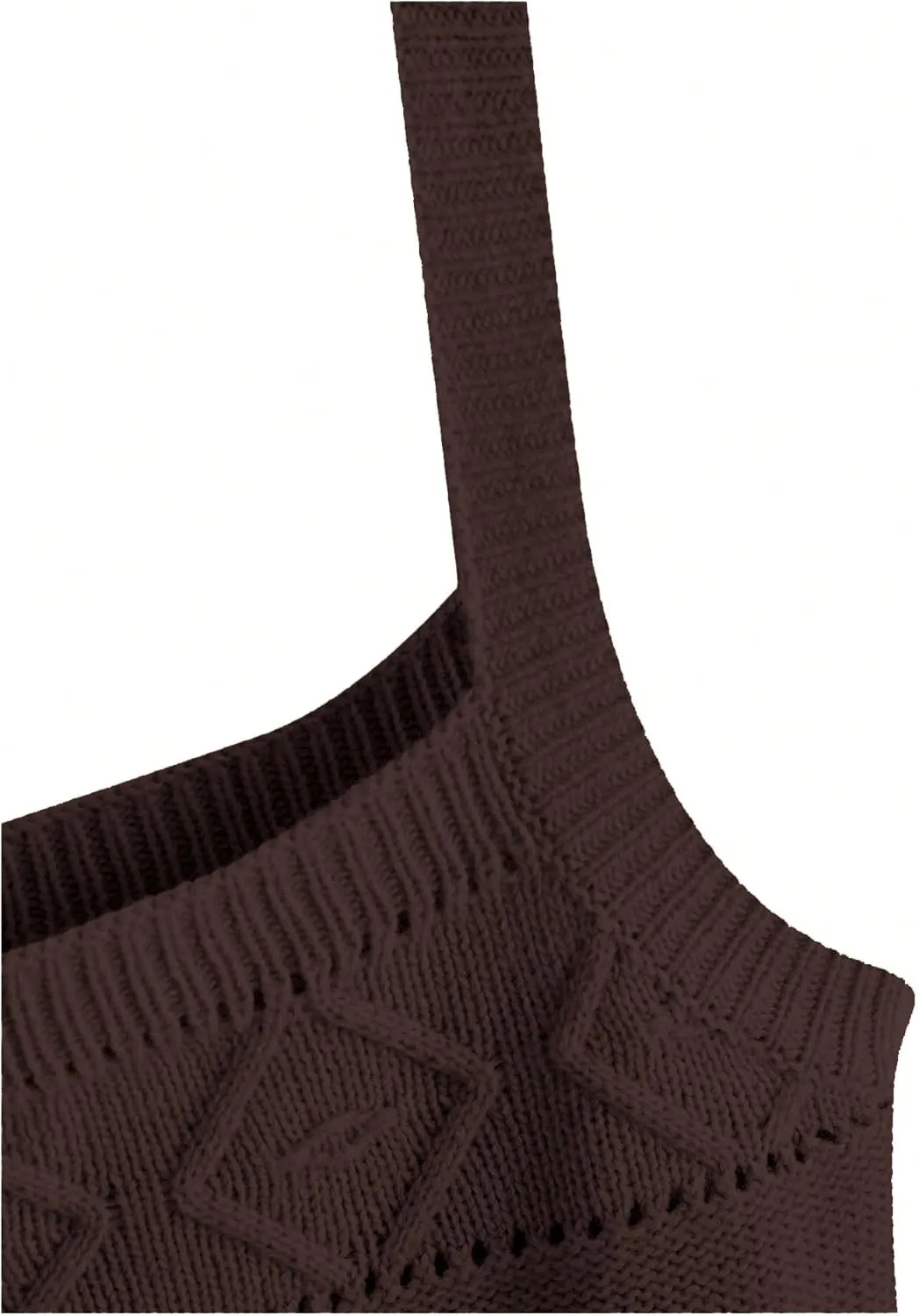 SweatyRocks Women's Sleeveless Solid Knit Straps Crop Tank Tops