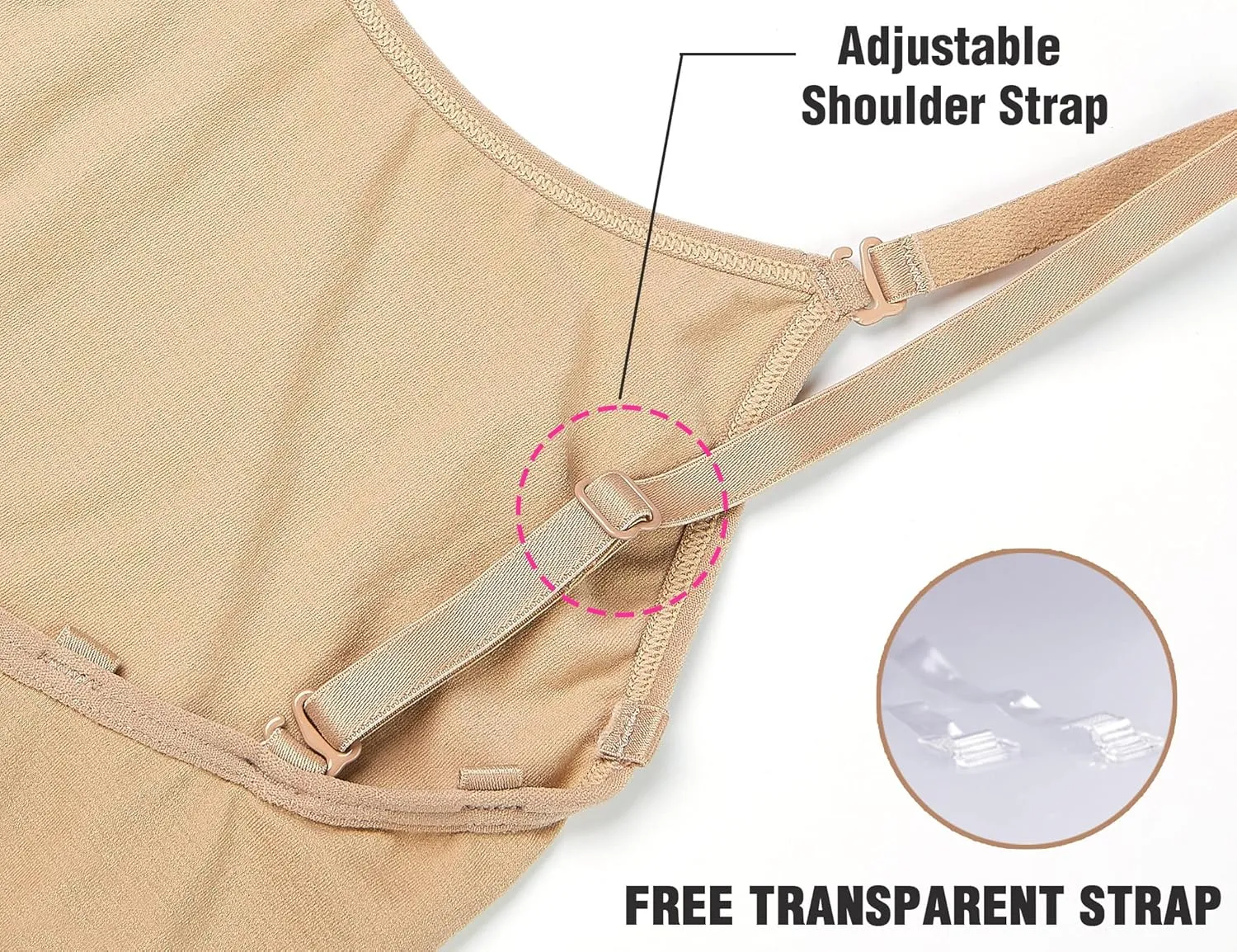 TENVDA Girls Seamless Camisole Undergarment Leotard Nude White Bodysuits Size 3-16 Years Old for Ballet Dance Gymnastics