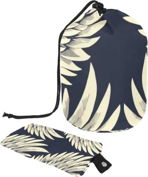 Travel Cosmetic Bags bucket Makeup Bag, Abstract Angel Wings Women Portable Foldable Cases, Multifunctional Toiletry Bucket Bags Round Organizer Storage