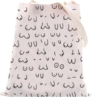 VAMSII Boobs Makeup Bag Boobs The Breast Boobies Inspired Gift Boobs Lover Gifts for Women Boobs Boobie Gift (Boobs Tote)