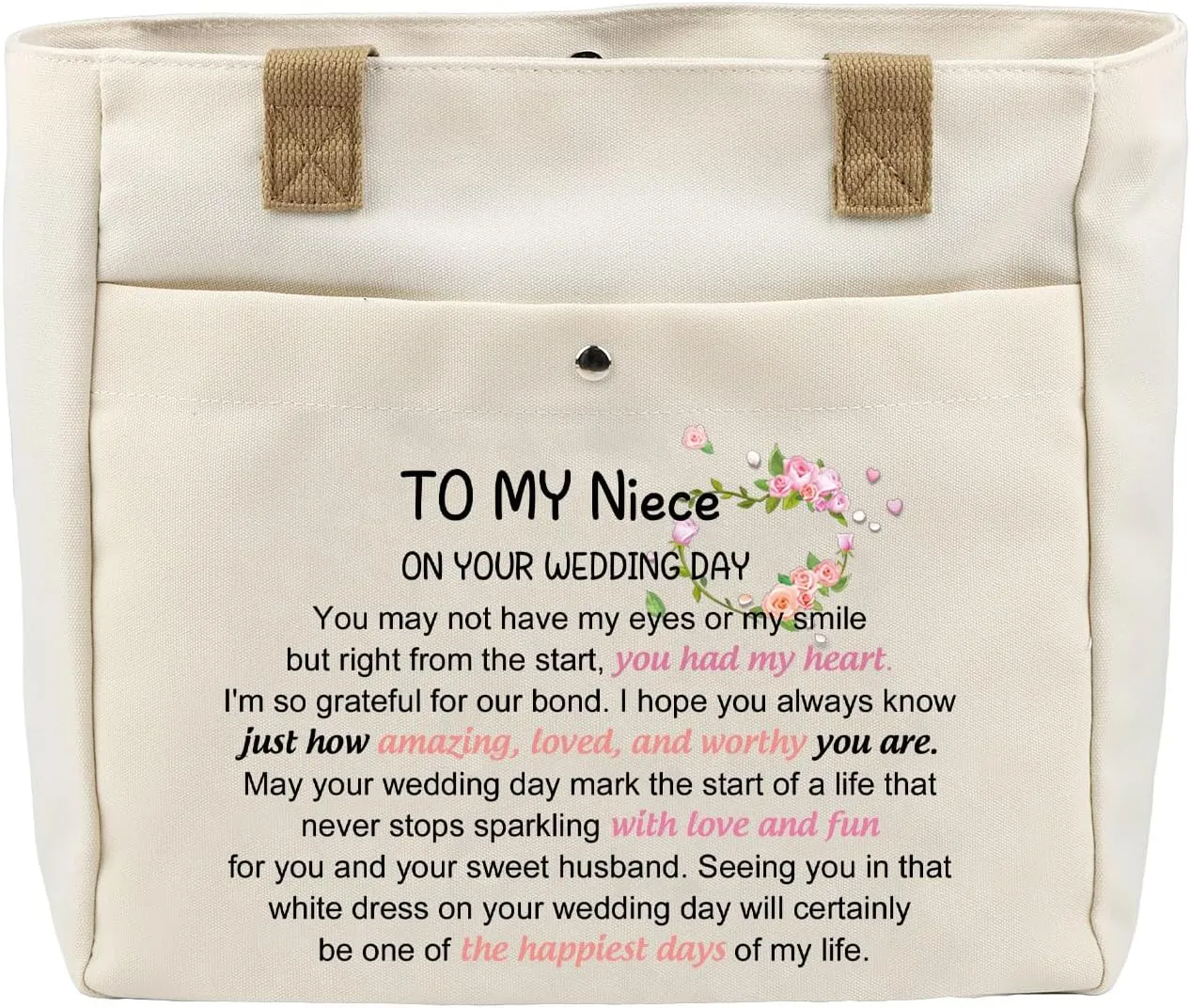 VAMSII Niece Wedding Gift - Cosmetic Bag for Bride's Special Day