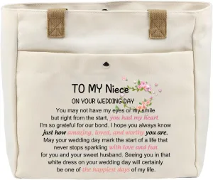 VAMSII Niece Wedding Gift - Cosmetic Bag for Bride's Special Day