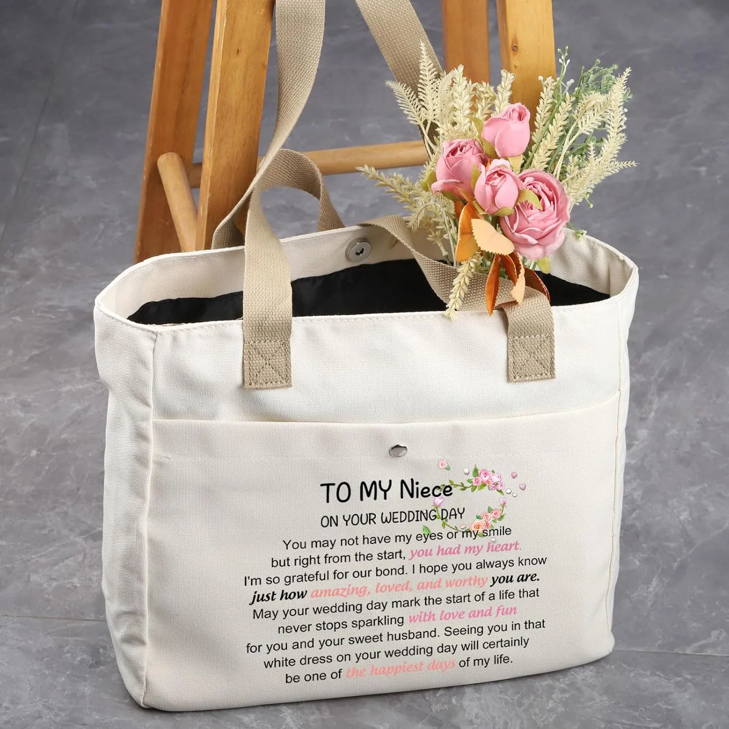 VAMSII Niece Wedding Gift - Cosmetic Bag for Bride's Special Day