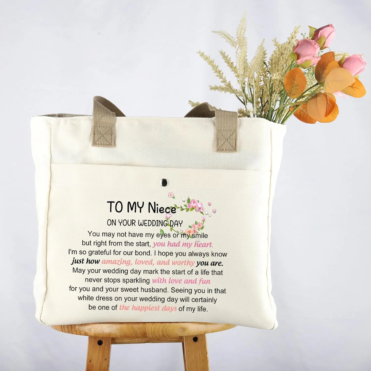 VAMSII Niece Wedding Gift - Cosmetic Bag for Bride's Special Day