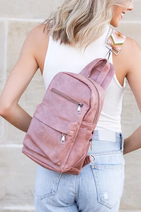 Versatile Leather Fashion Convertible Backpack Sling Bag