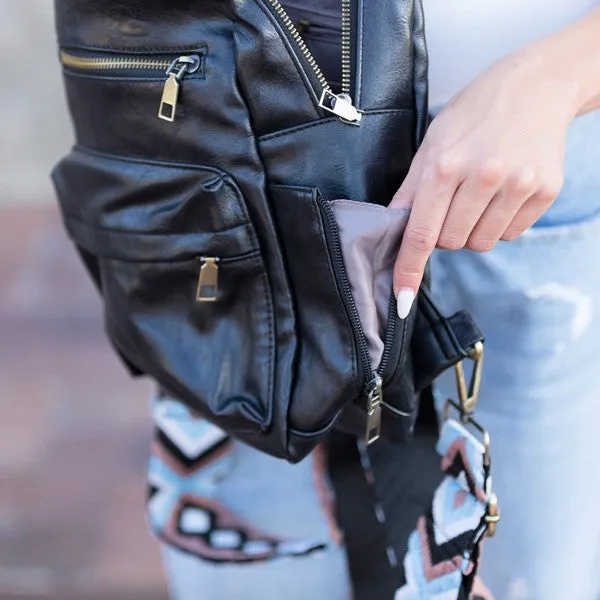Versatile Leather Fashion Convertible Backpack Sling Bag