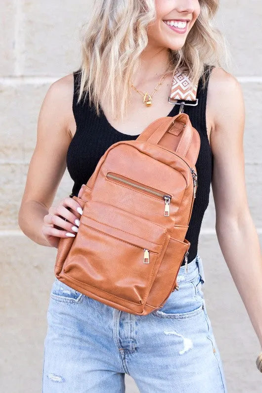 Versatile Leather Fashion Convertible Backpack Sling Bag