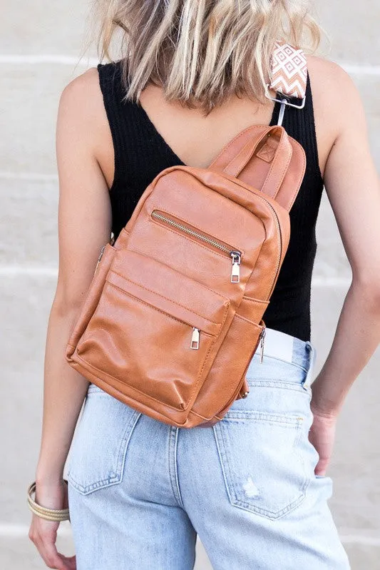 Versatile Leather Fashion Convertible Backpack Sling Bag