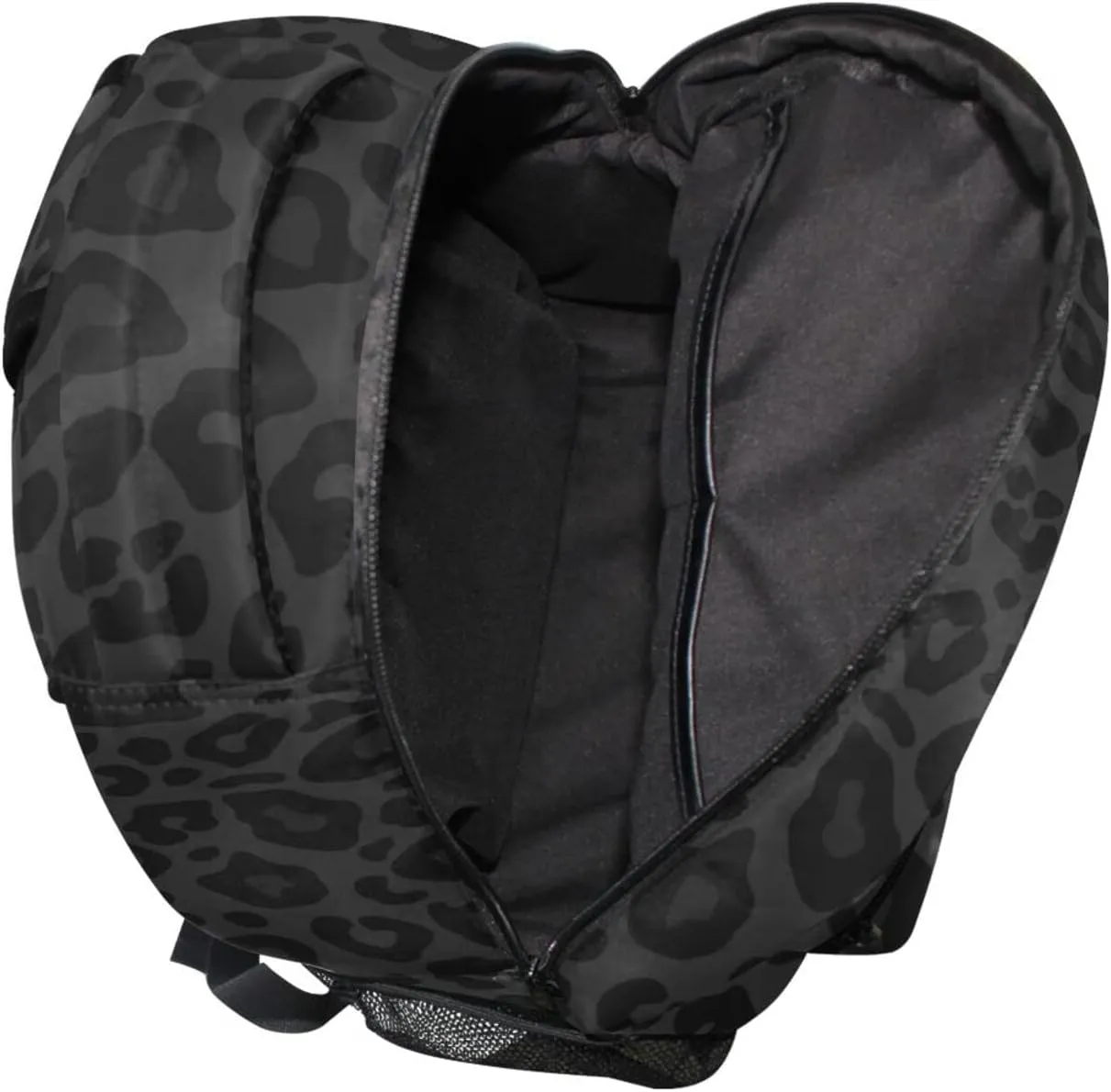 Wamika Black Leopard Backpack for Boys Girls Kids School Backpacks Book Bag Daypack