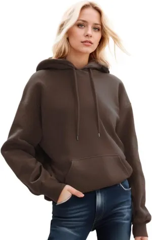 Women Hoodies Long Sleeve Pockets Hooded Sweater Solid Drawstring Pullover Fashion Sweatshirts Tops