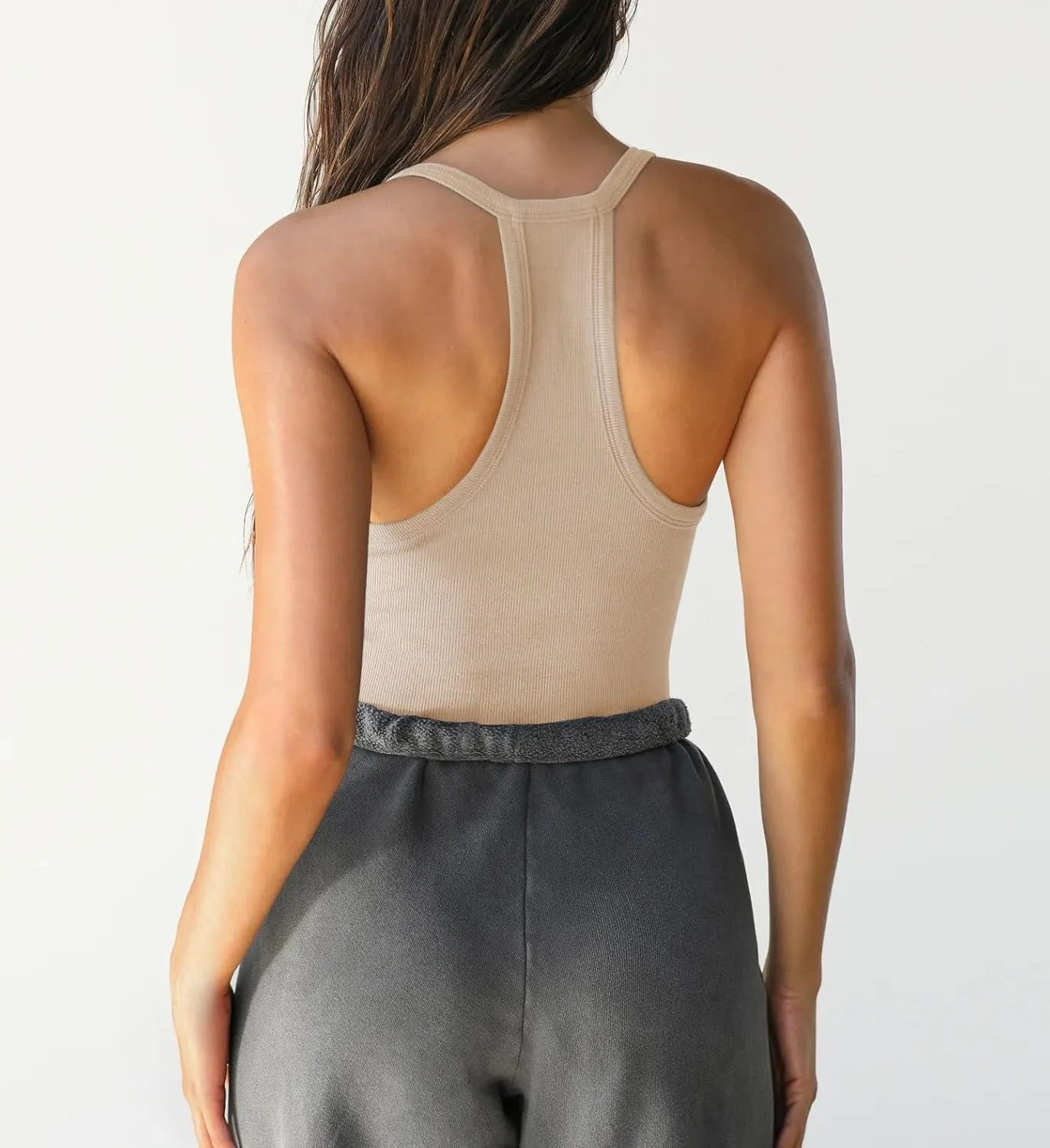 Women Workout Tank Tops V Neck Racerback Going Out Ribbed Basic Slim Fit Yoga Gym Shirts 2025 Summer Camisole