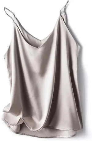 Women's Camisole Summer Real Silk Solid Color V-Neck Tank Top