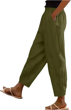 Women's Casual High Waist Wide Leg Straight Dress Pants Trousers with Pocket Long Palazzo Pants Regular Size