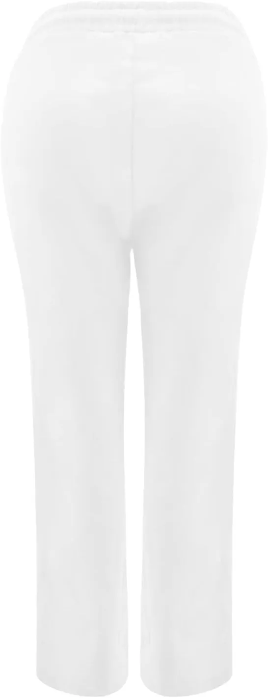 Womens Causal Summer Pants 2024 Elastic High Waist Drawstring Lounge Pant Straight Leg Beach Vacation Trousers