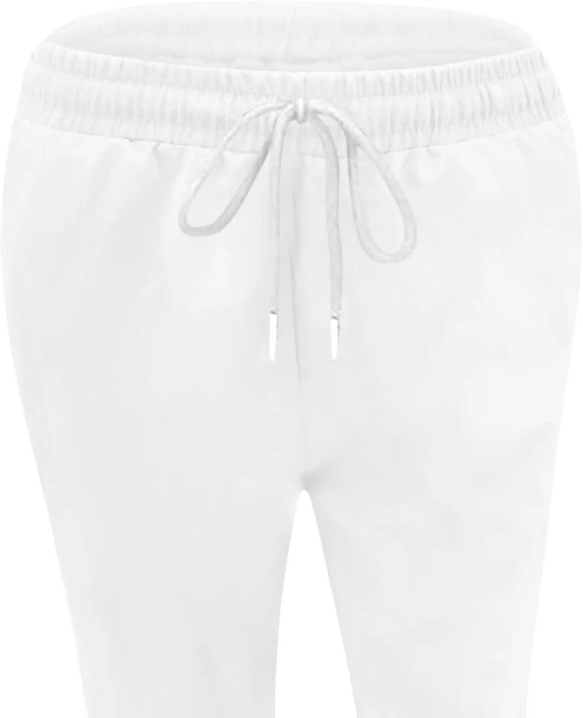 Womens Causal Summer Pants 2024 Elastic High Waist Drawstring Lounge Pant Straight Leg Beach Vacation Trousers