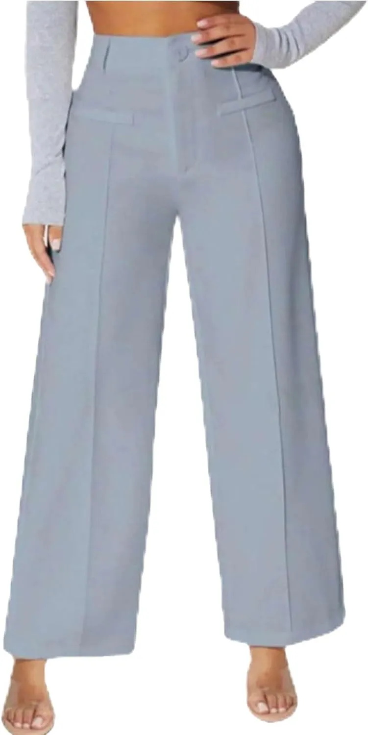 Women's High Waist Pants Trendy Drape Straight Dress Pants Fall Casual Wild Long Trousers Comfy High-end Pants