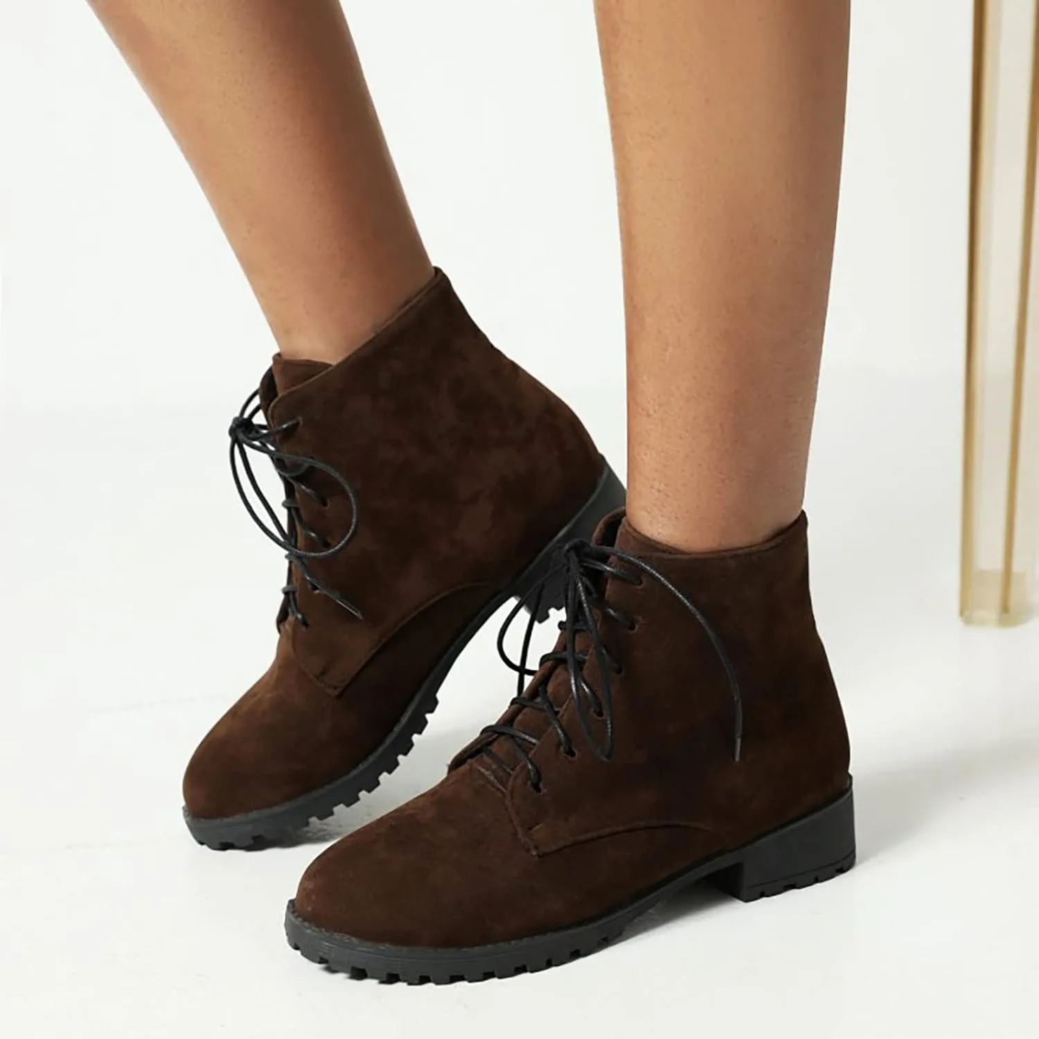 Work Boots for Women Ankle Warm Booties for Women Cute Womens Boots Non Slip Work Shoes Women Cover Heel Round Toe Lug Sole Low Heel Chelsea Fashion