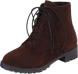 Work Boots for Women Ankle Warm Booties for Women Cute Womens Boots Non Slip Work Shoes Women Cover Heel Round Toe Lug Sole Low Heel Chelsea Fashion