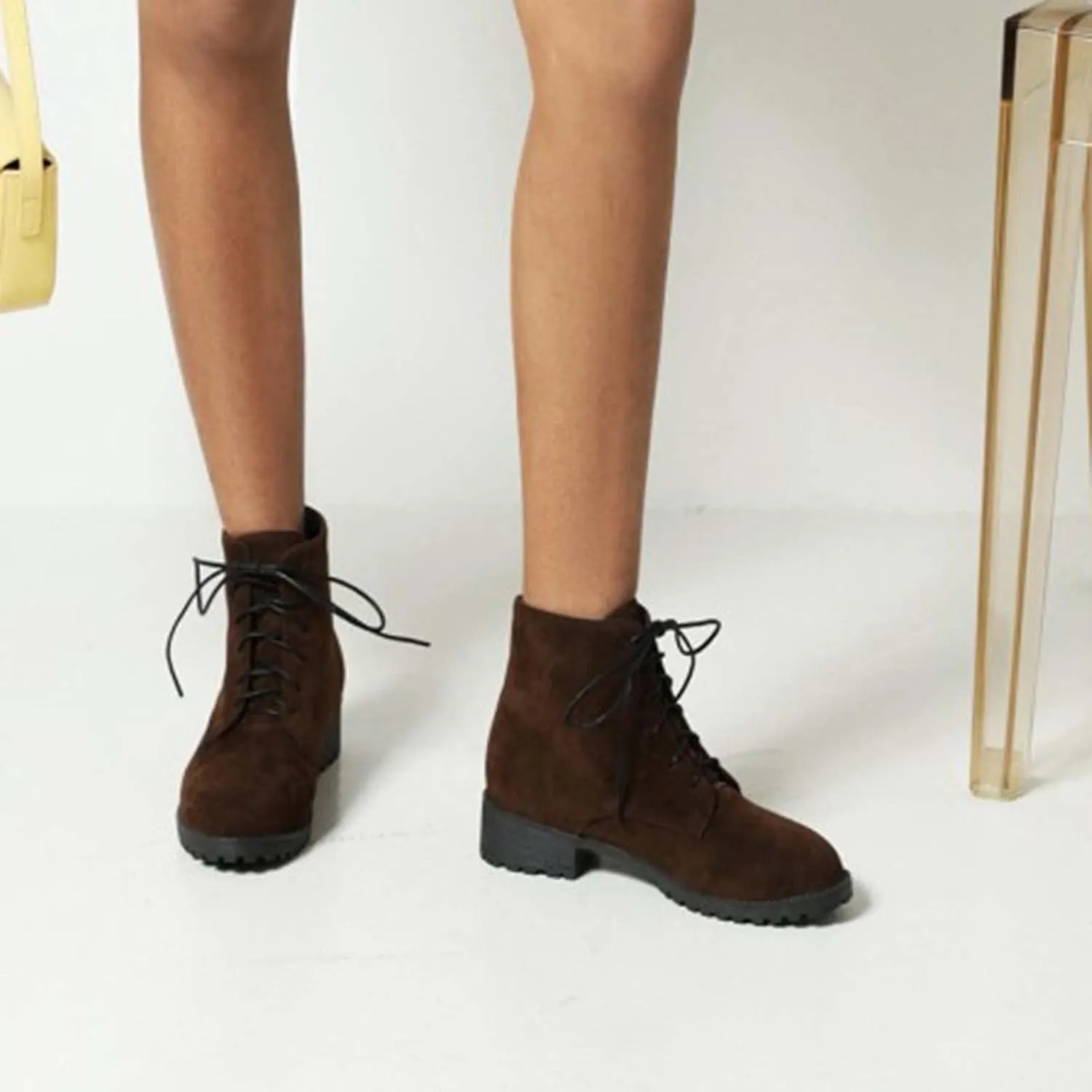 Work Boots for Women Ankle Warm Booties for Women Cute Womens Boots Non Slip Work Shoes Women Cover Heel Round Toe Lug Sole Low Heel Chelsea Fashion